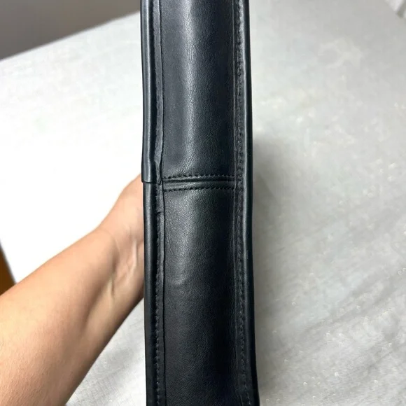 Coach Bonnie Cashin Black Zippered ClutchBag Leather 1970’s Rare EUC - Picture 6 of 13